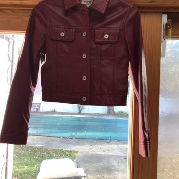 nwot Red leather jacket - Picture 4 of 8